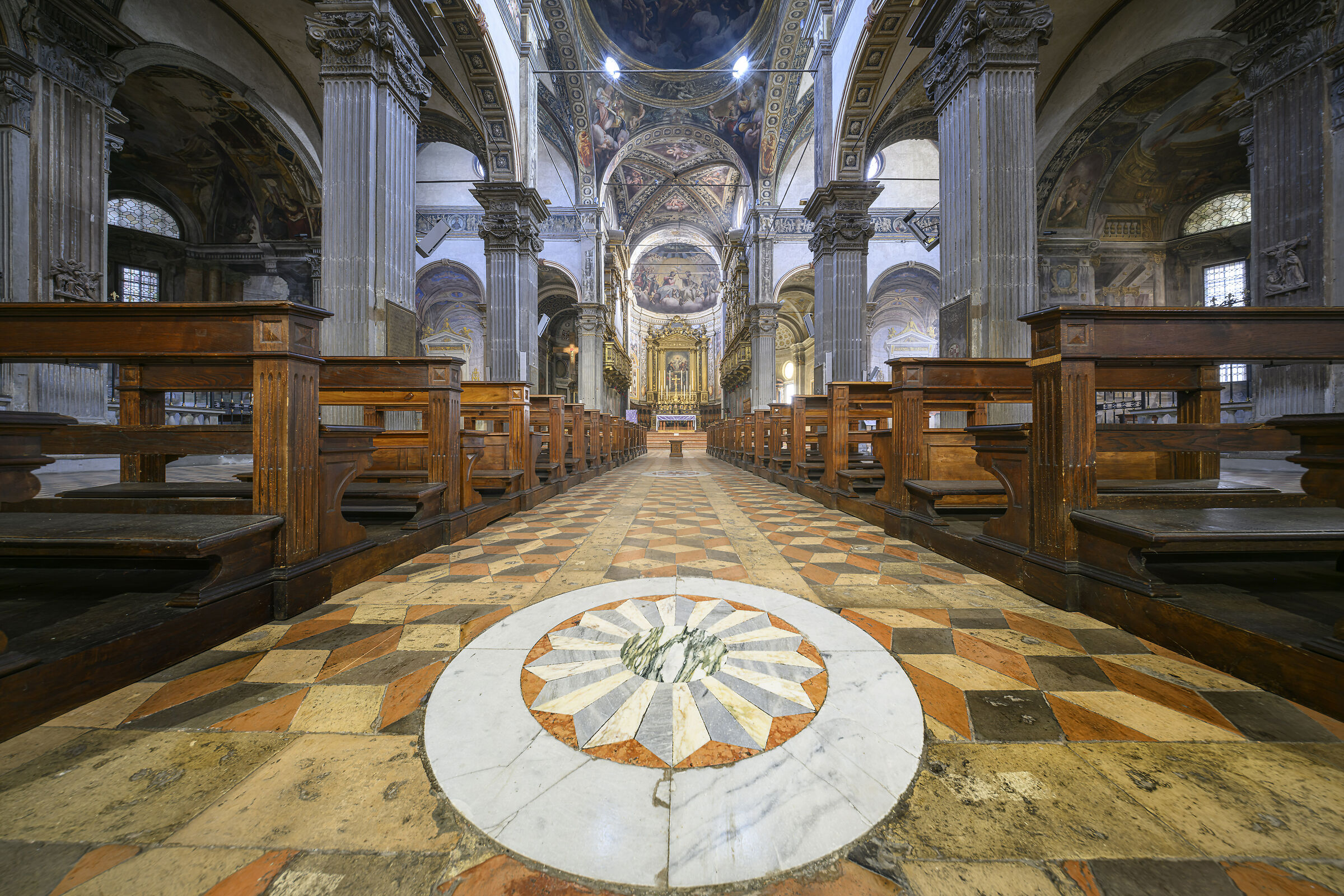 Interior of the church of San Giovanni in Parma...