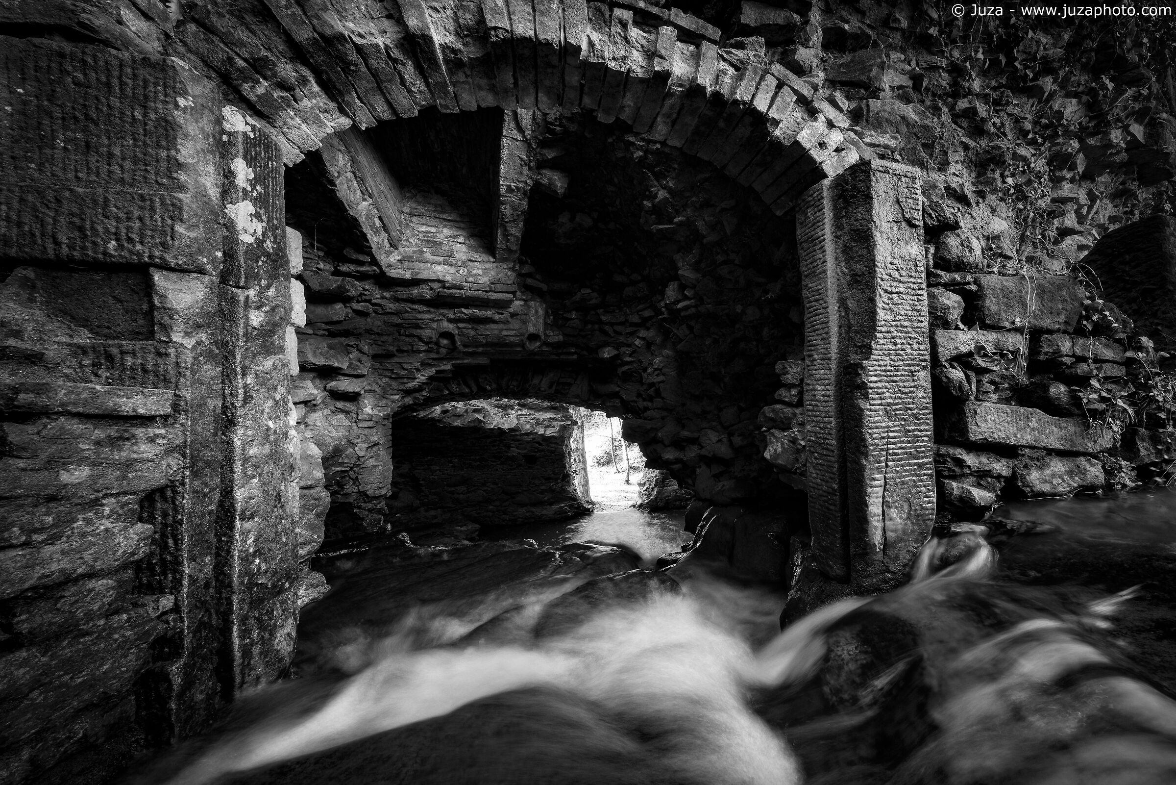 The flow of water through the ruins...