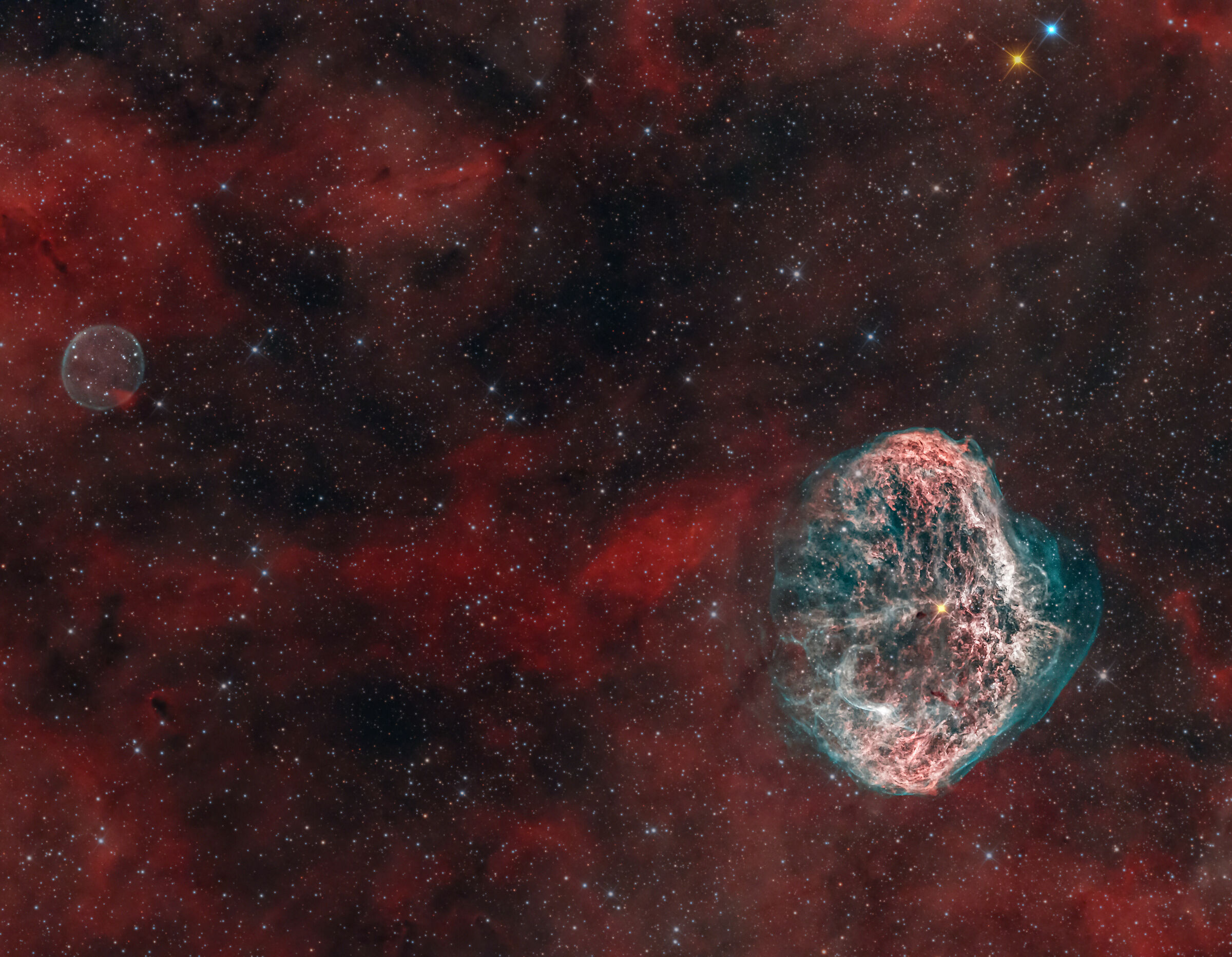 From the Crescent Nebula to the Soap Bubble Nebula...
