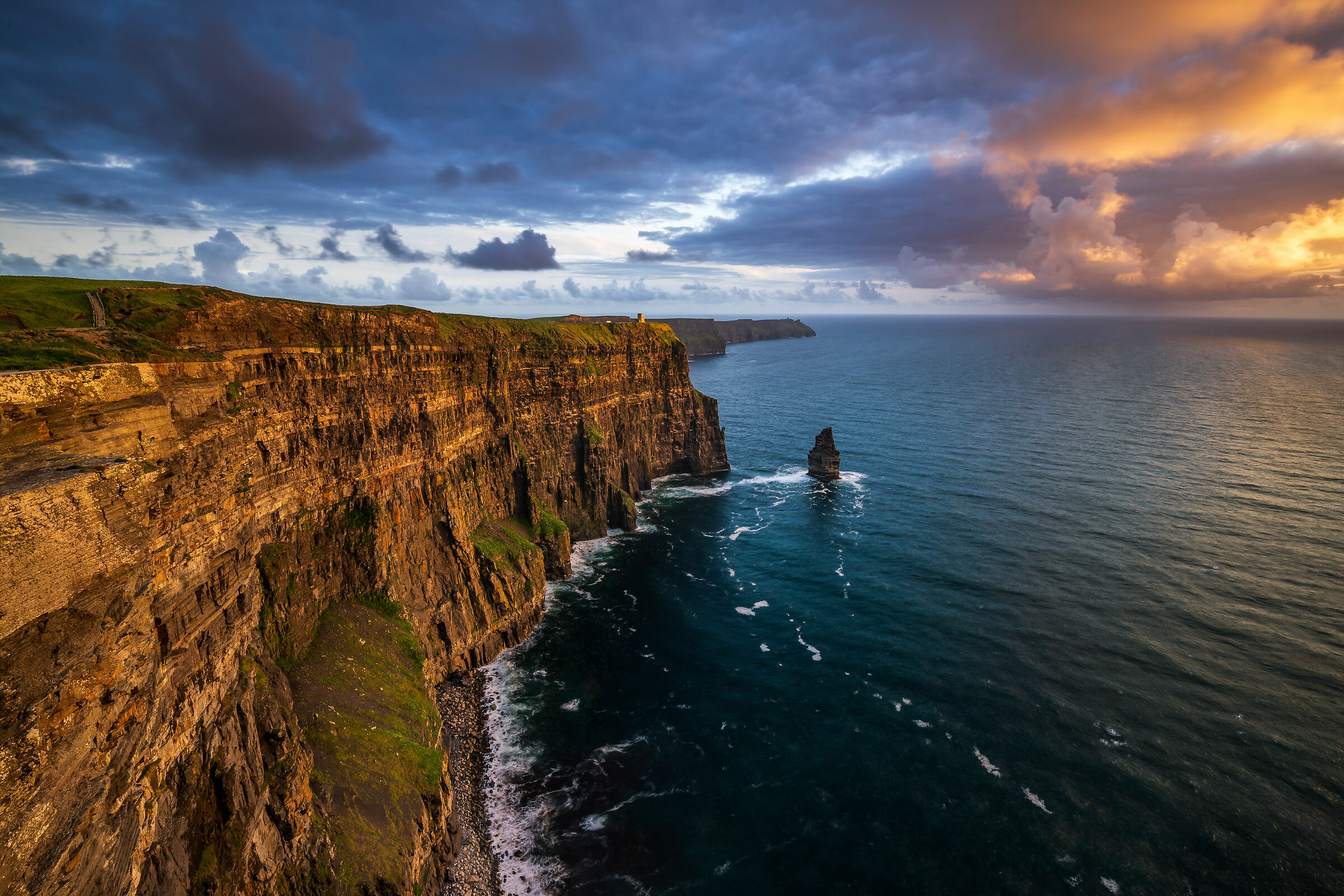 Sunset at Cliffs of Moher...