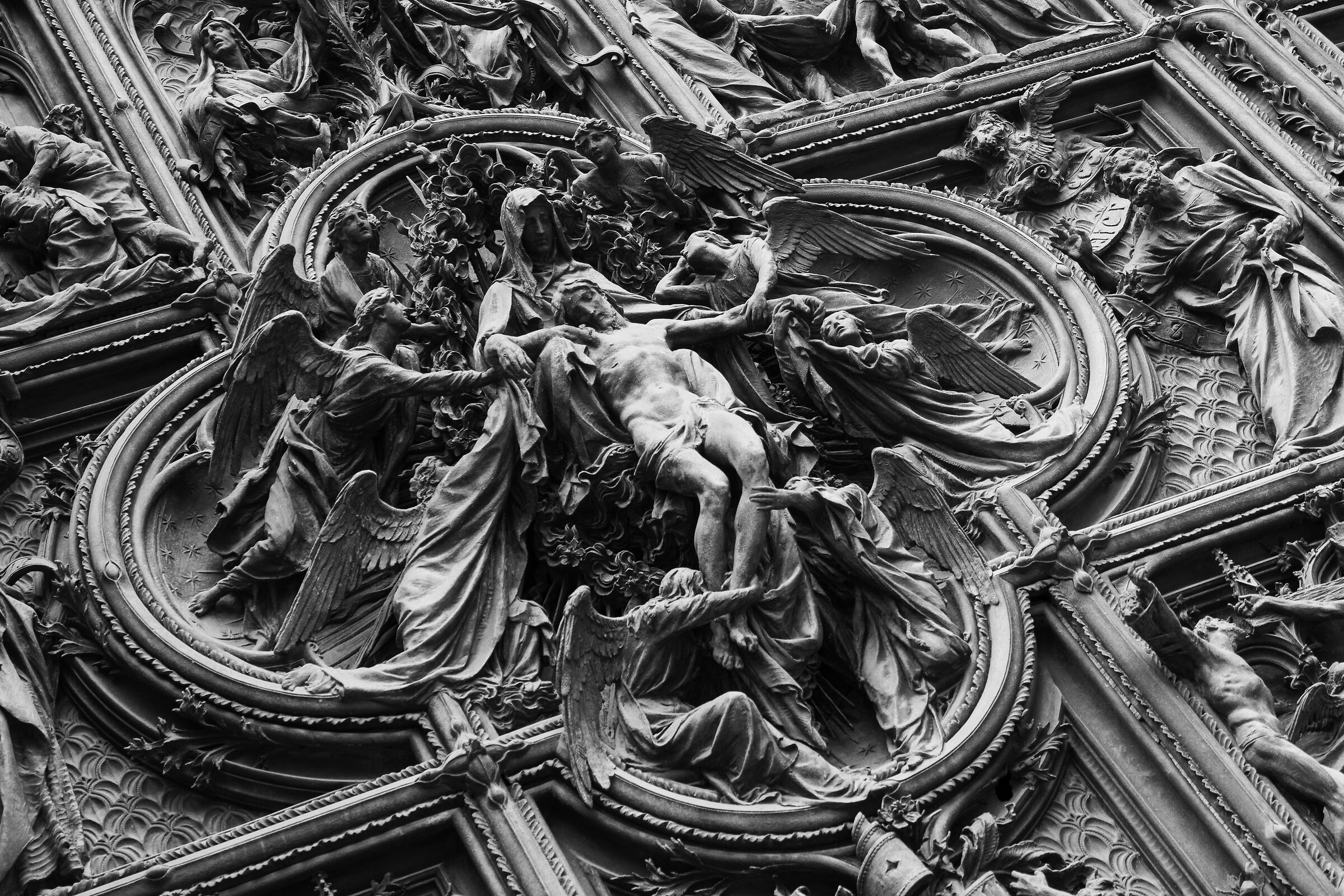 Detail of the main door of the Duomo...