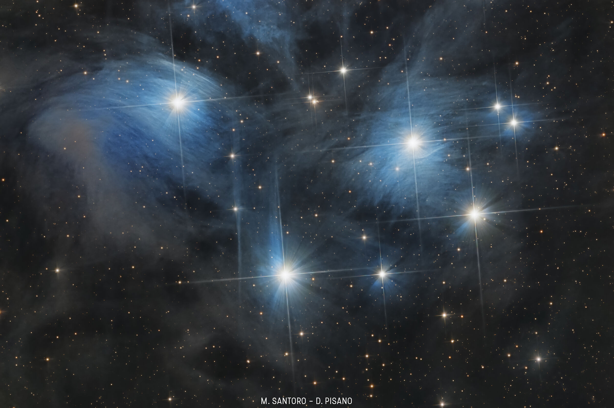 Zooming in on the Pleiades...
