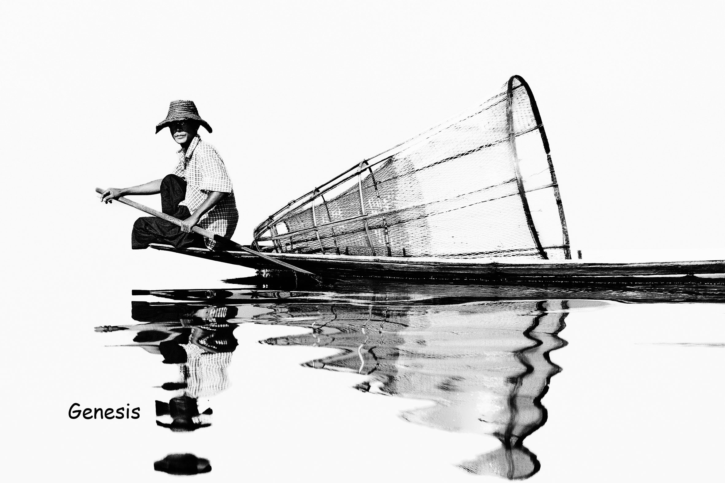 Pescatore sul Lago Inle, Myanmar...