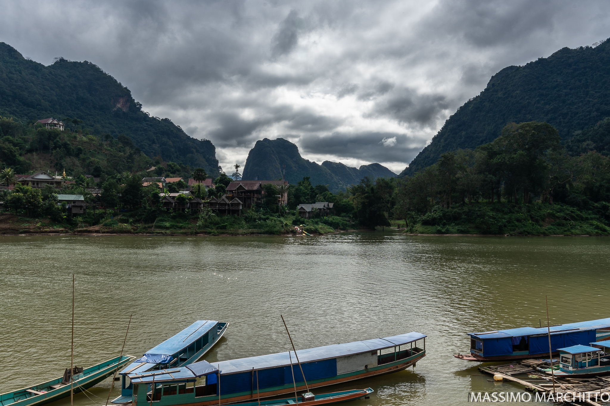 Nong Khiaw, on the Nam Ou River, North Laos...