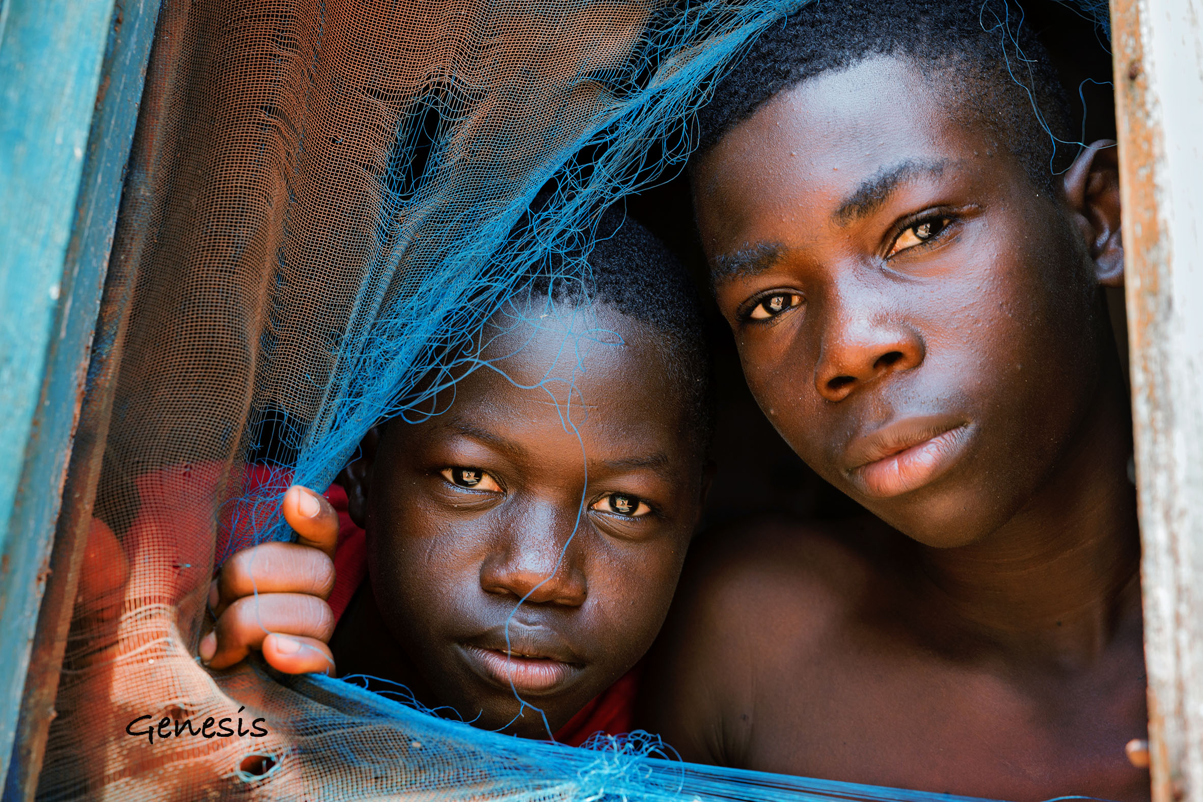 Boys at the window, Ghana...