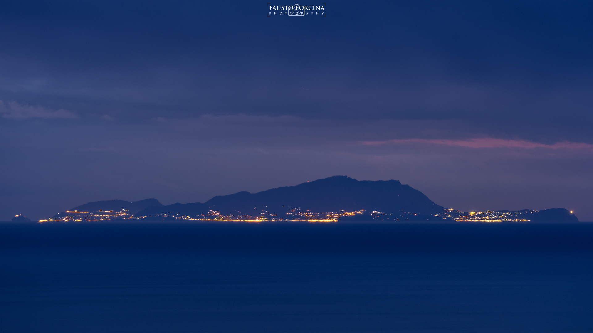 Ischia vista da Formia di sera...