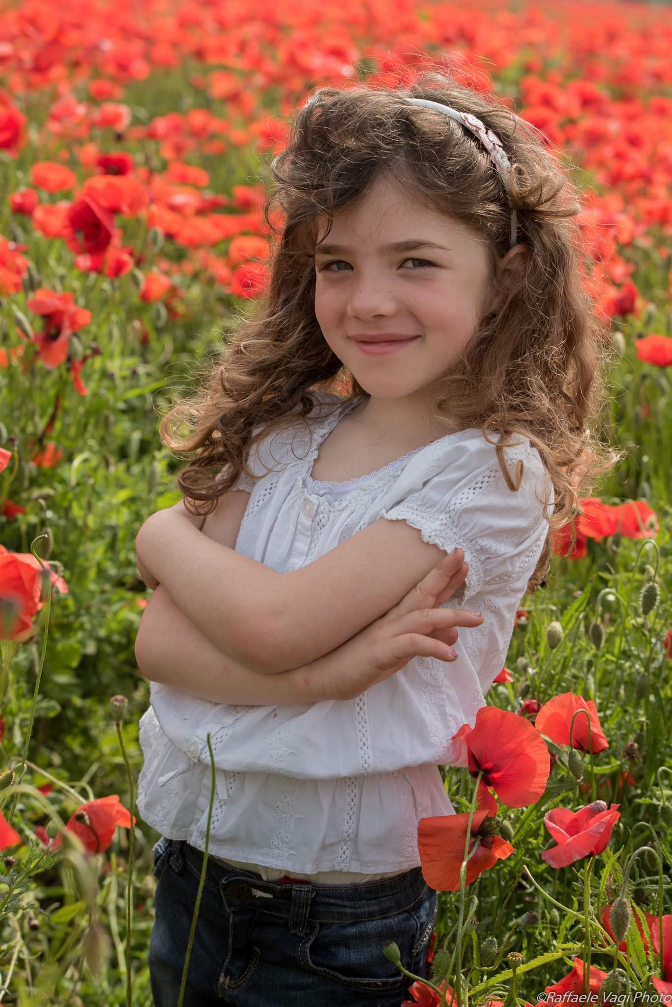 Vanessa and the poppies...