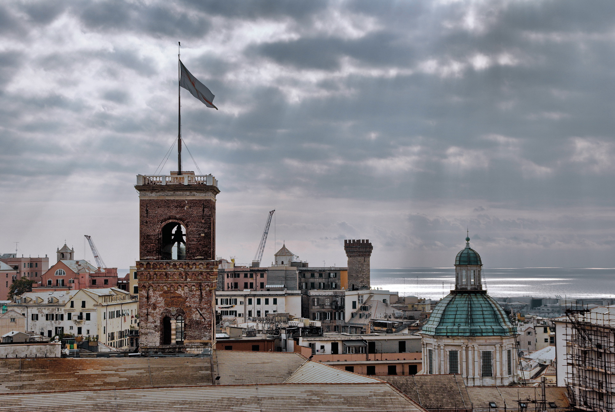 A panorama of Genoa...