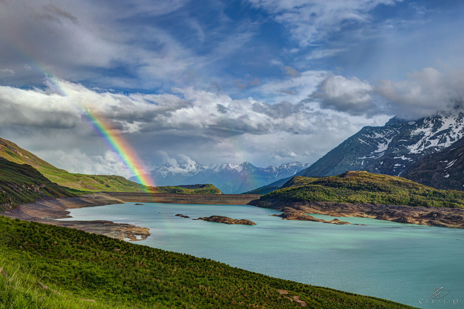 Double rainbow on Lake Moncenisio...