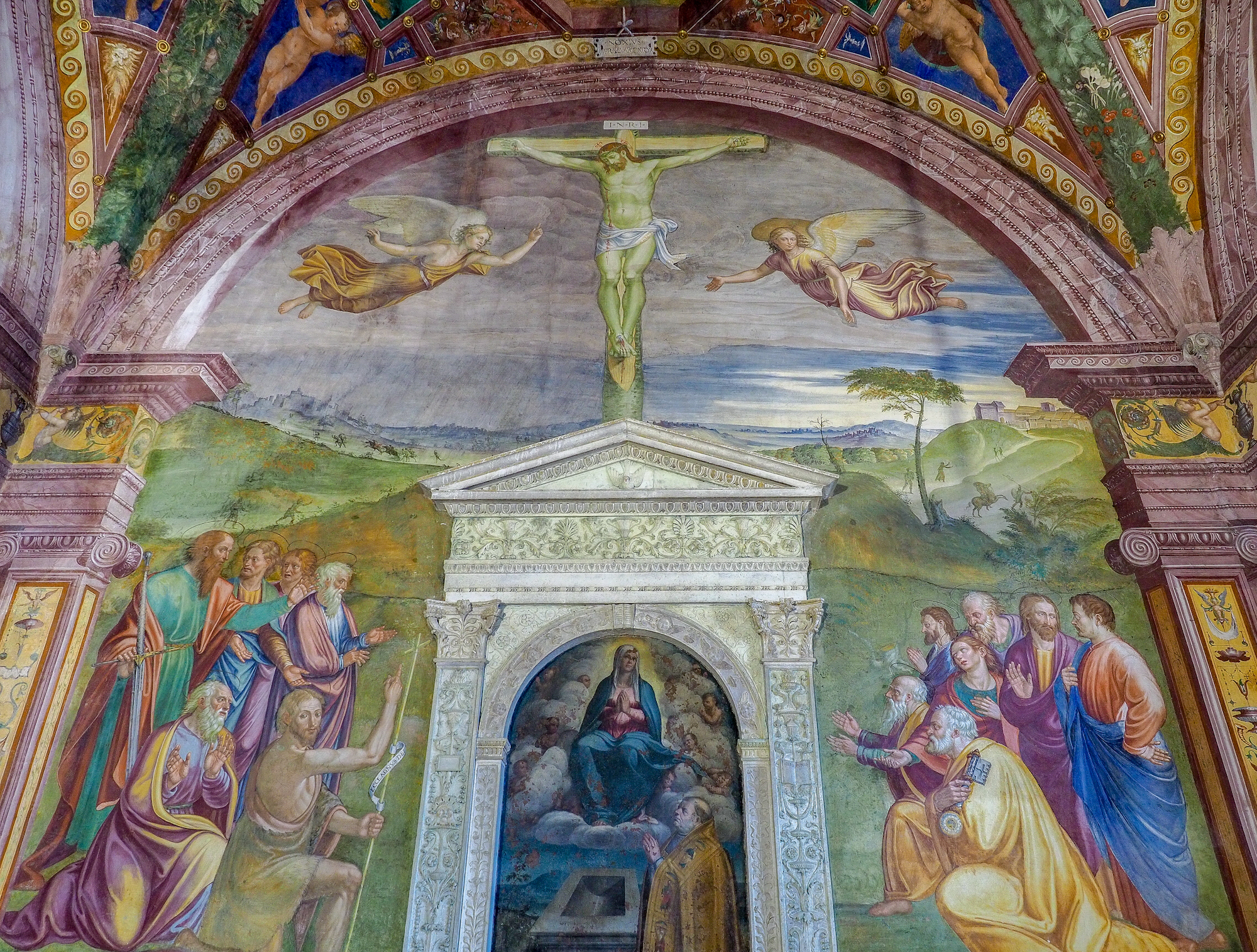 Crucifixion fresco ...