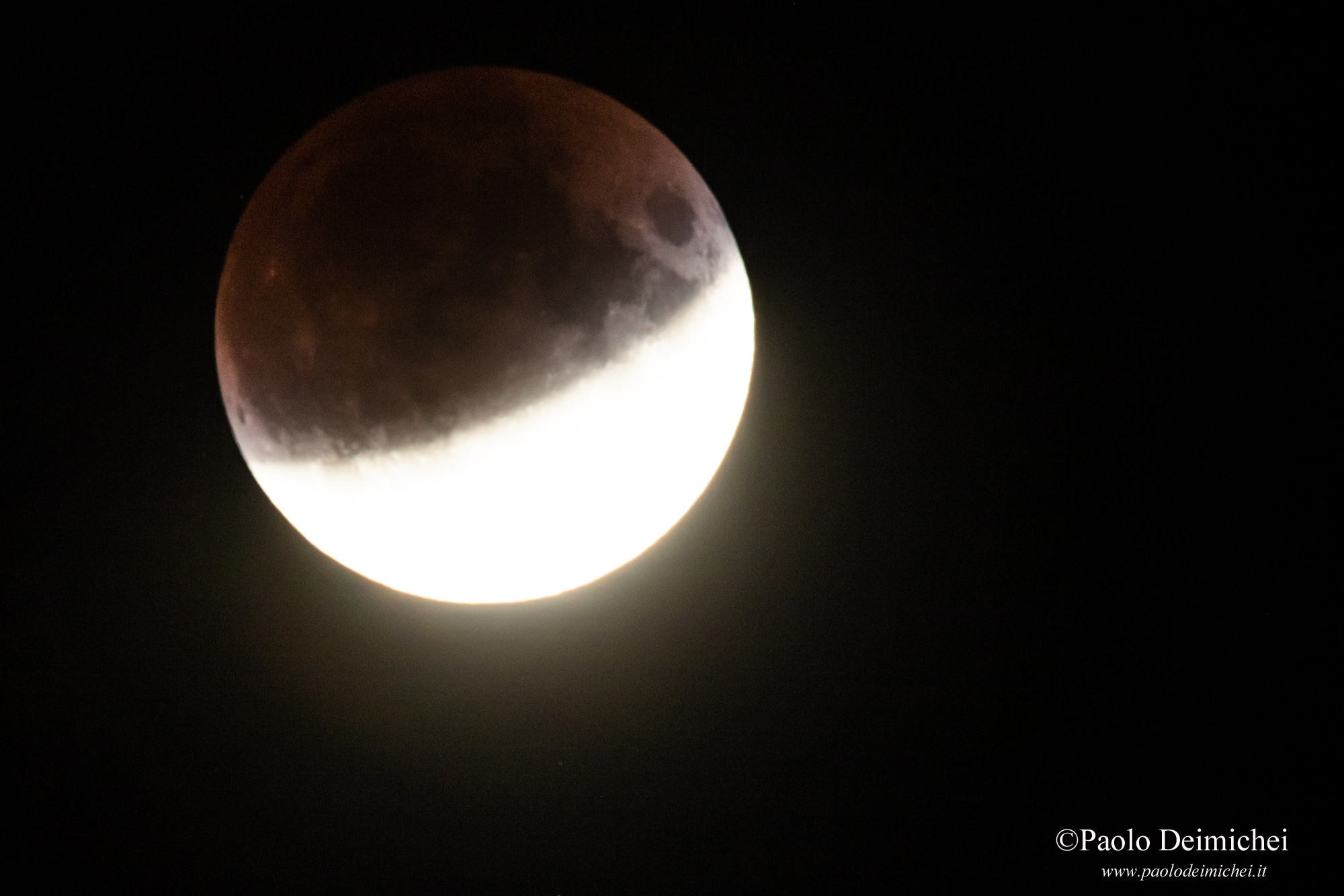 Eclisse parziale di Luna (16/7/2019 - ore 23:30)...