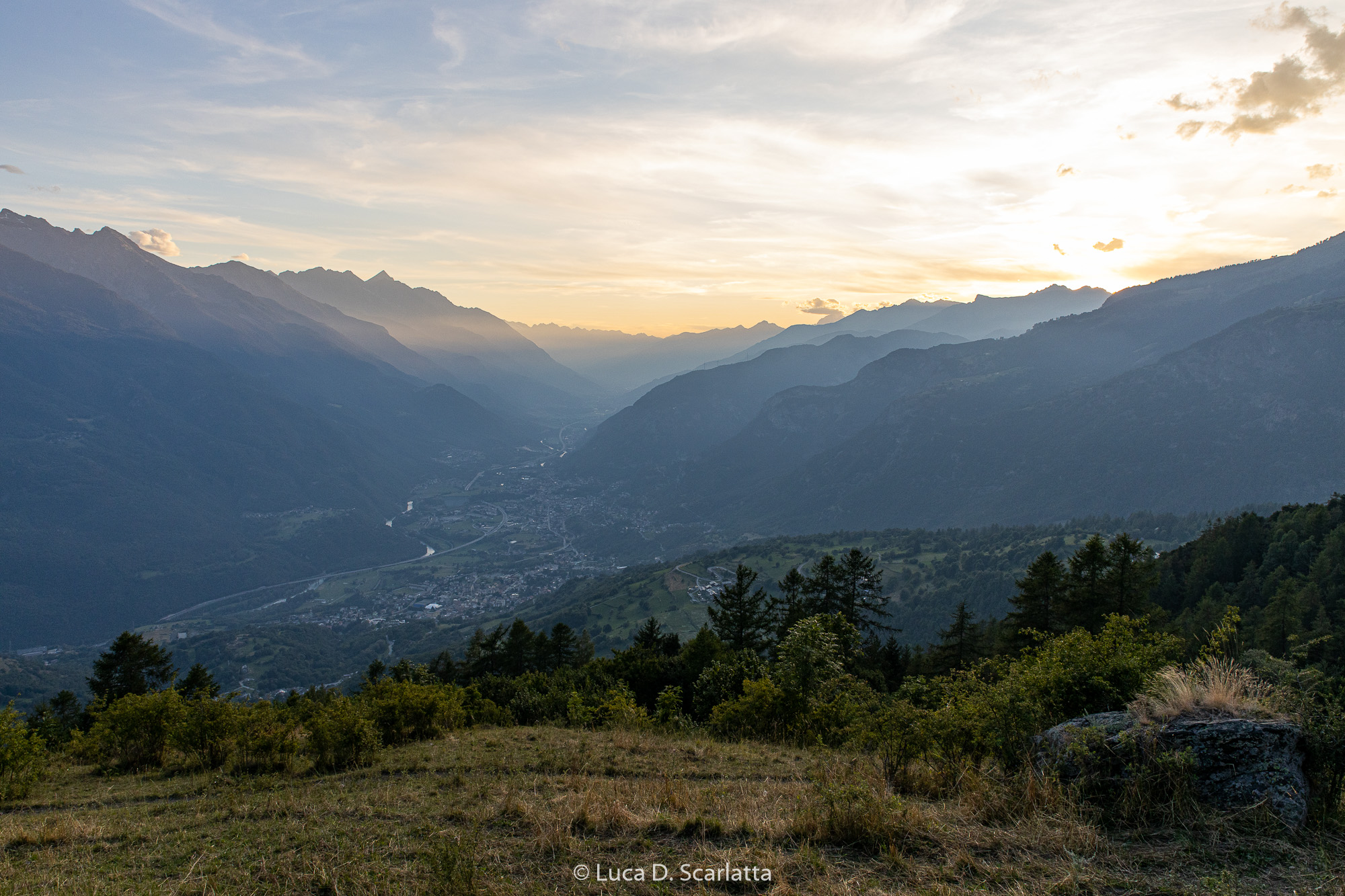 Central Aosta Valley from the Col de Joux...