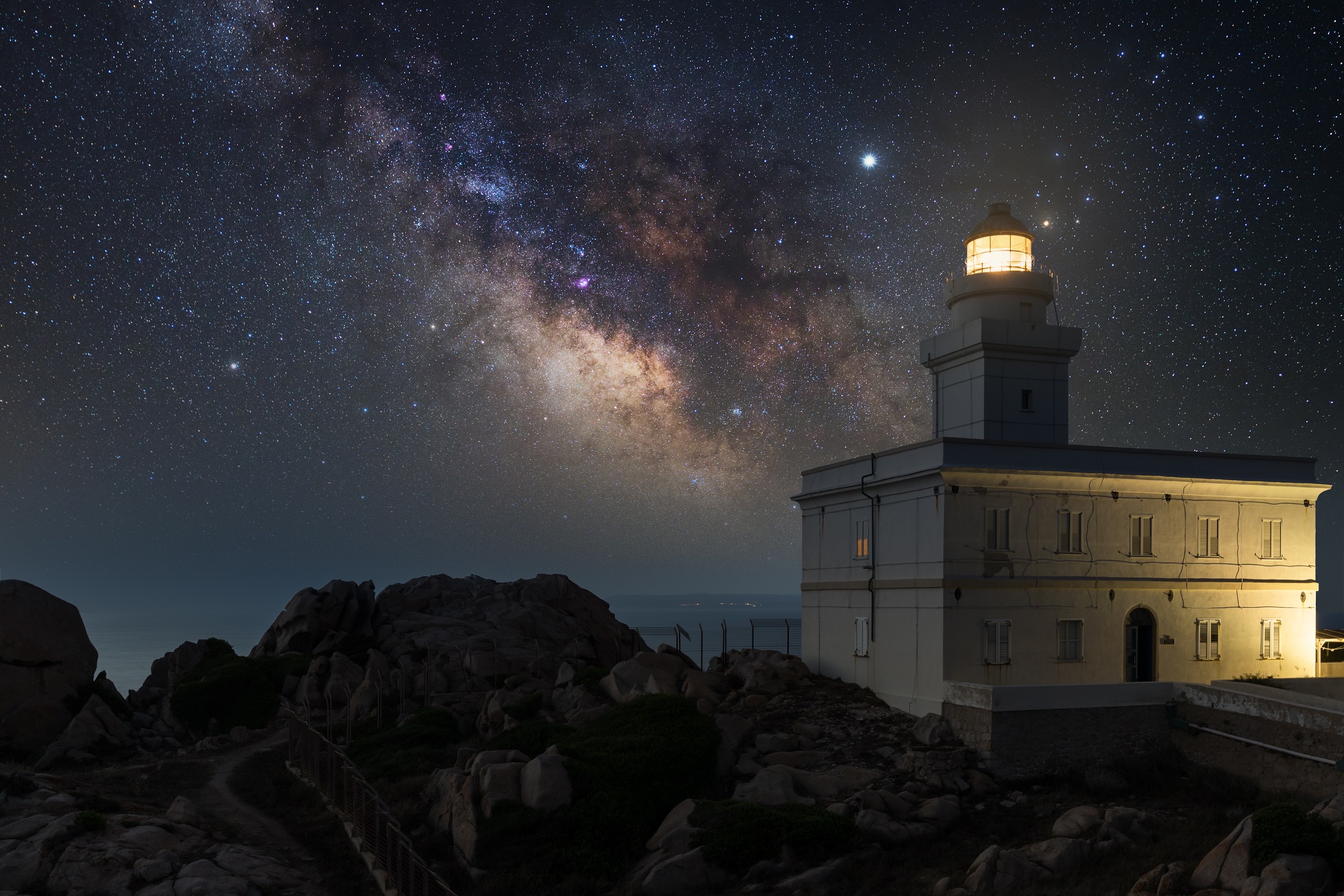 Milky Way Lighthouse of Cape- Sardinia...