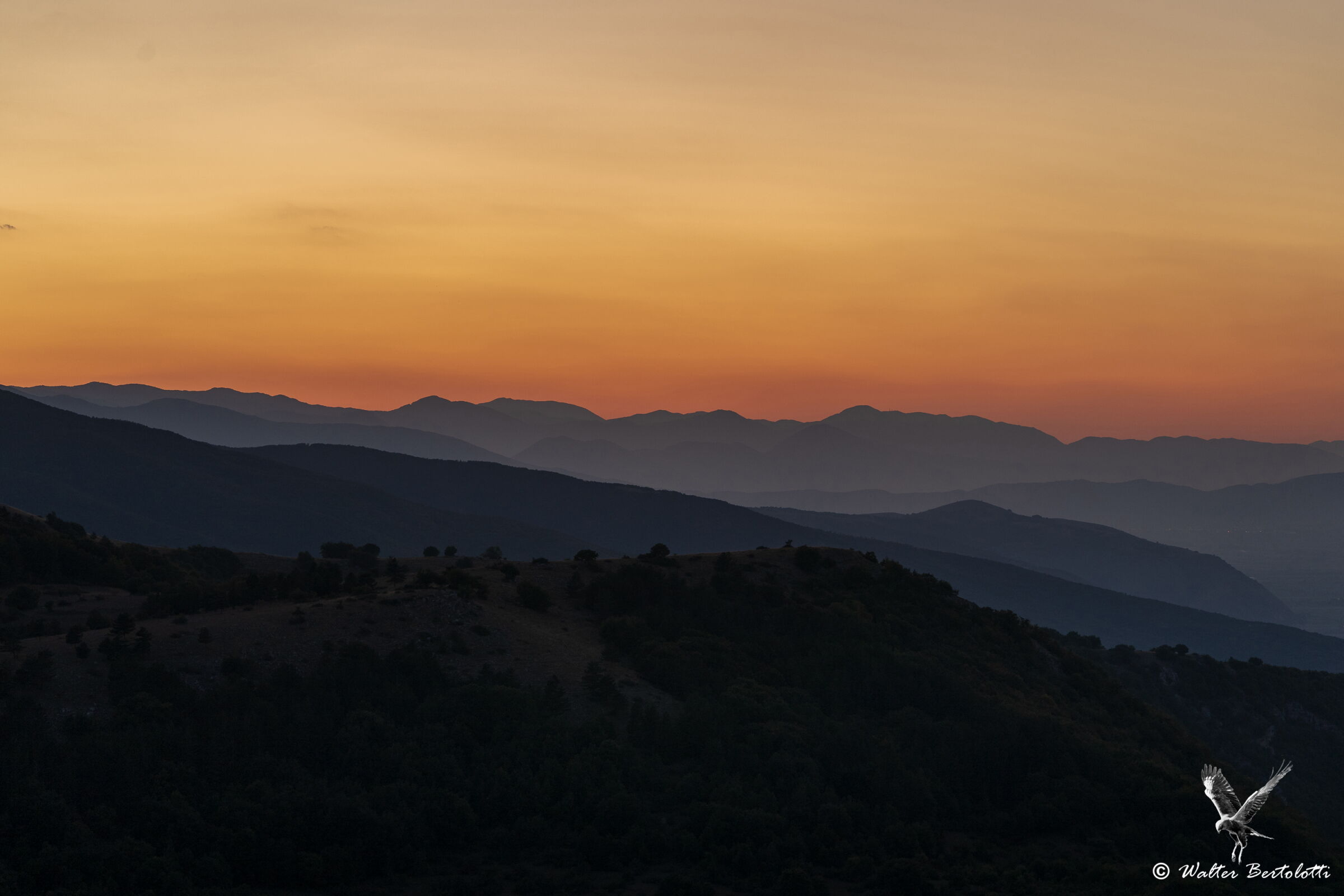 Sunset over Abruzzo National Park...