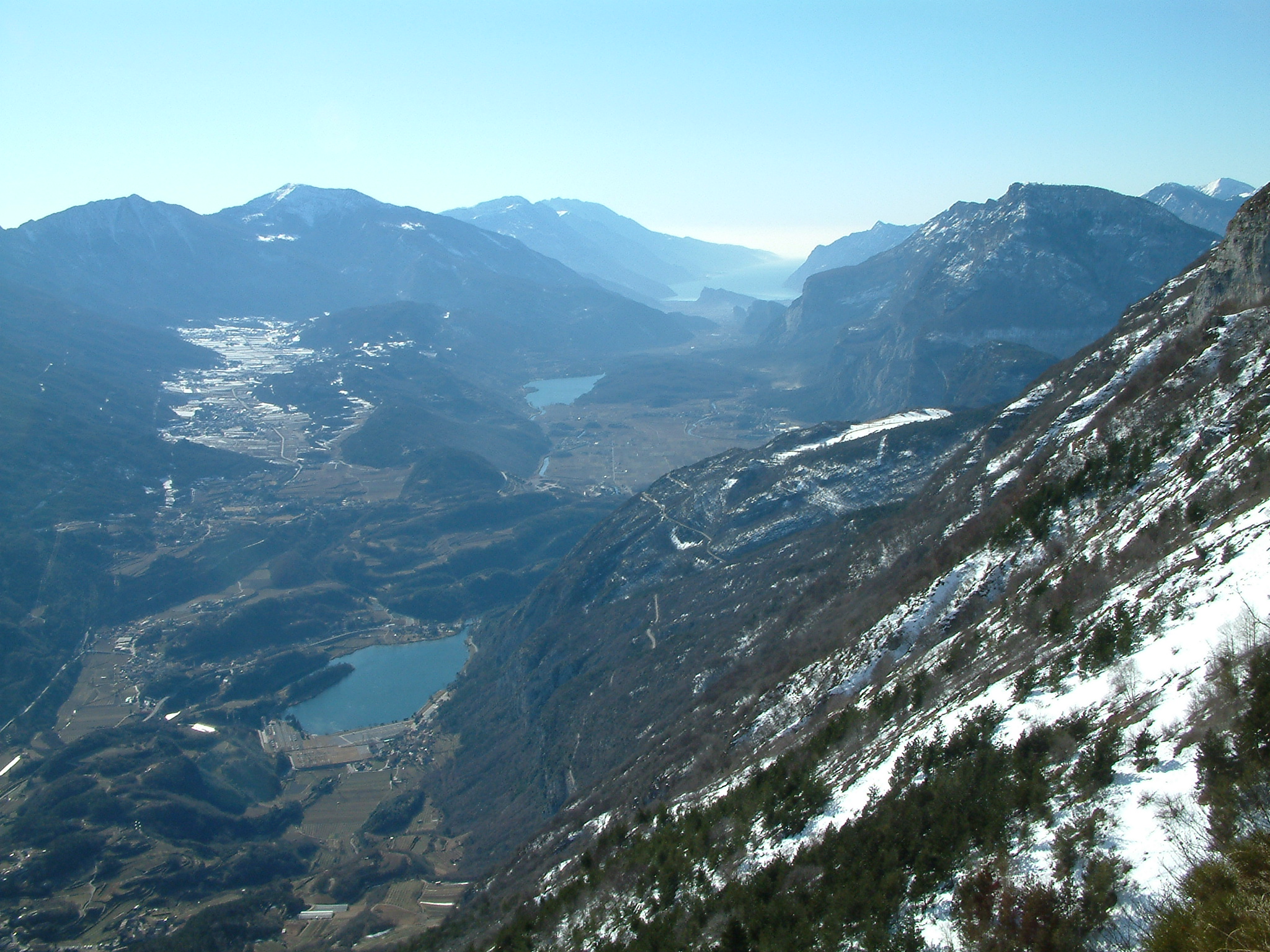 Sarca Valley with the lakes of S.M. and Cavedine...