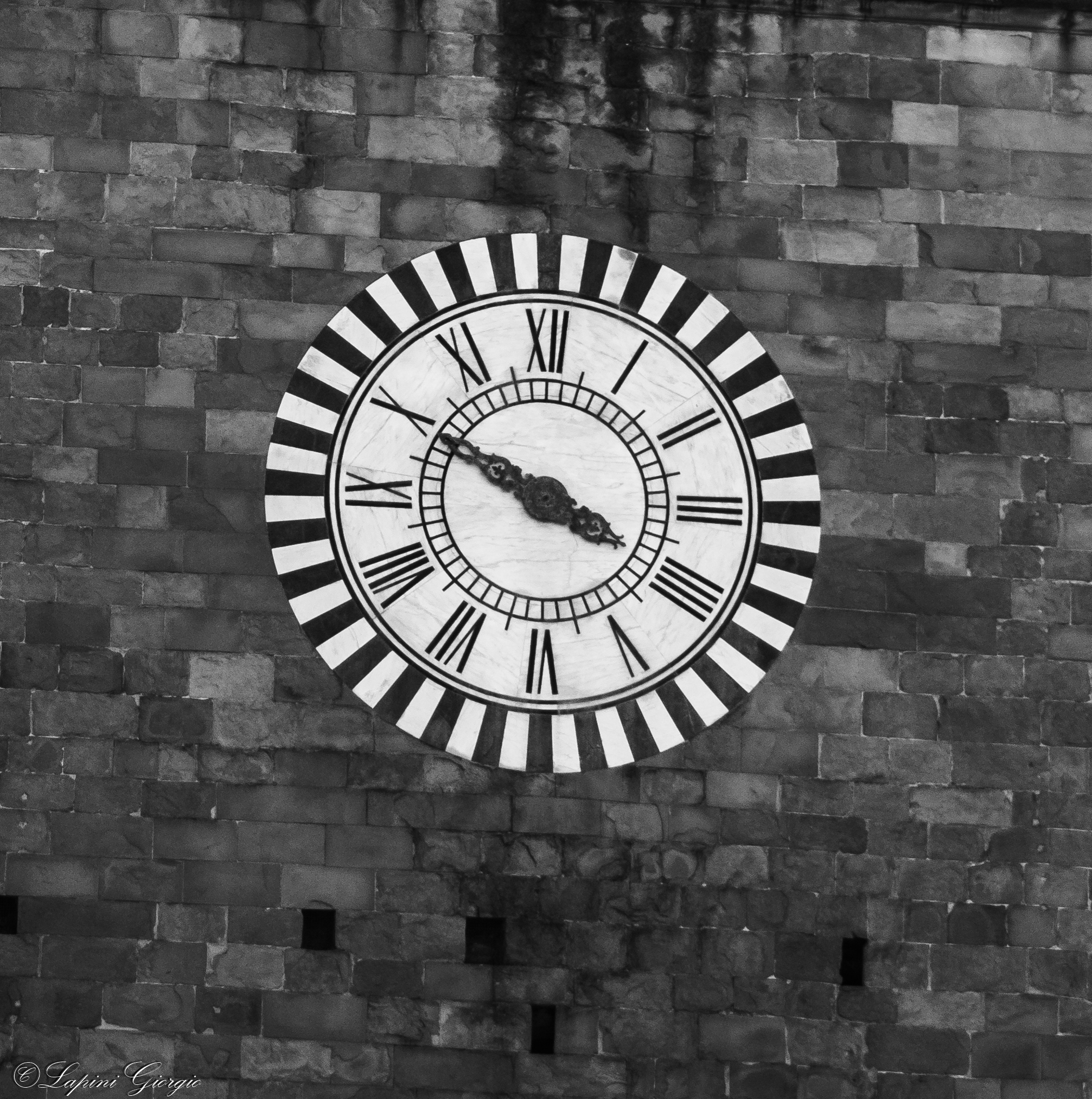 Clock detail of Pistoia's campinile...