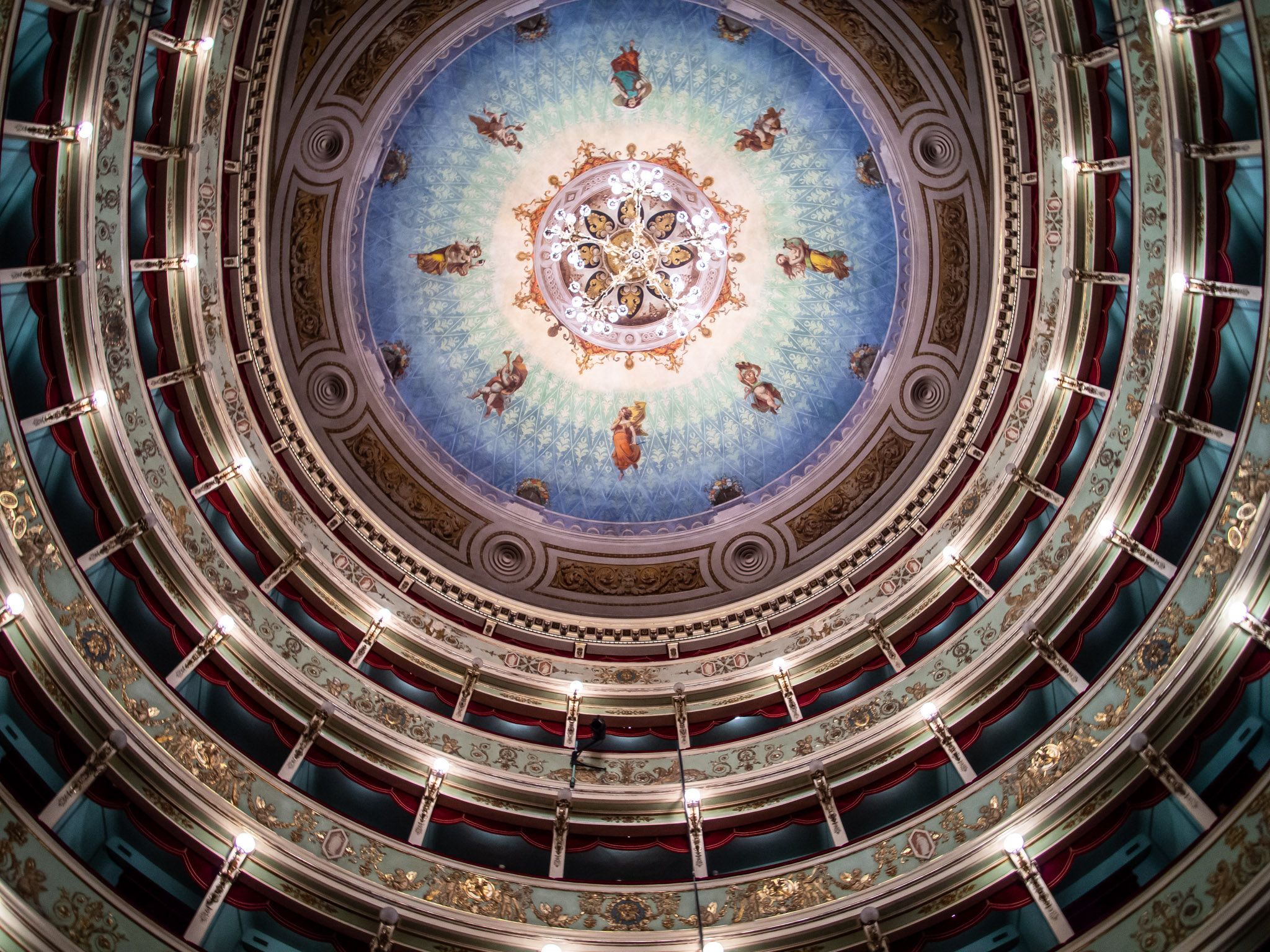 The Teatro Ventidio Basso in fish eye...
