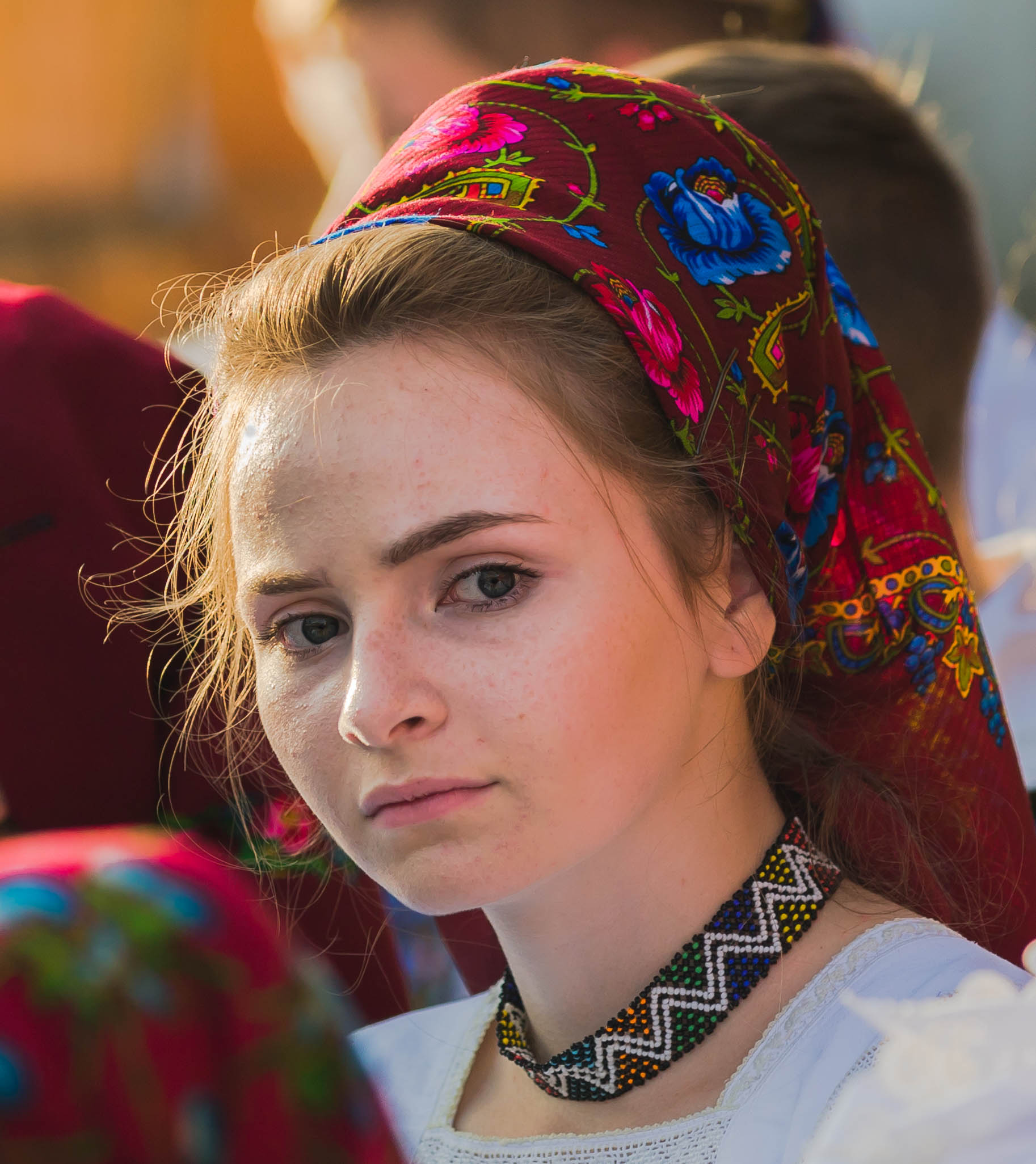 Maramures, Romania girl in traditional dress...