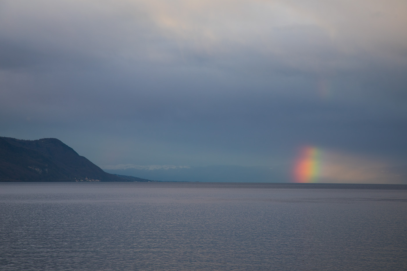 Rainbow on the lake...