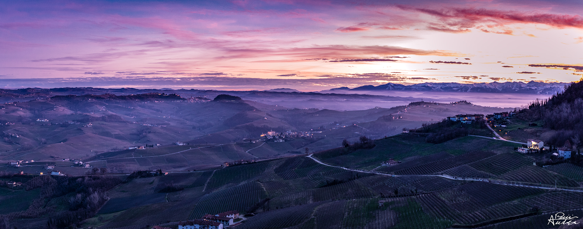 sunset on the Langhe...