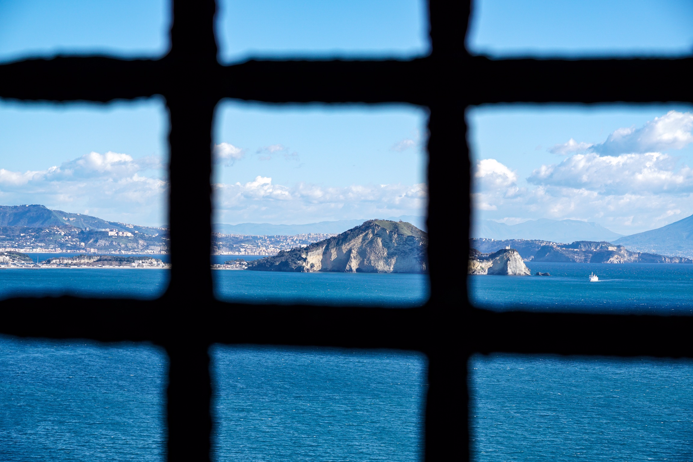 Mount of Procida from Palazzo D'Avalos former prison...
