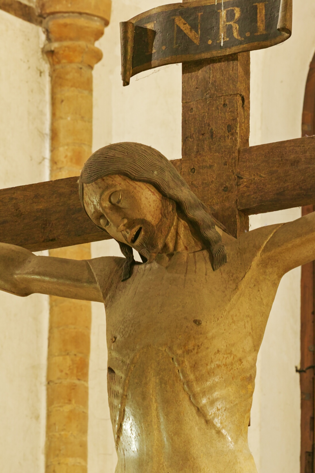 The wooden crucifix of S. Agnes, particular...