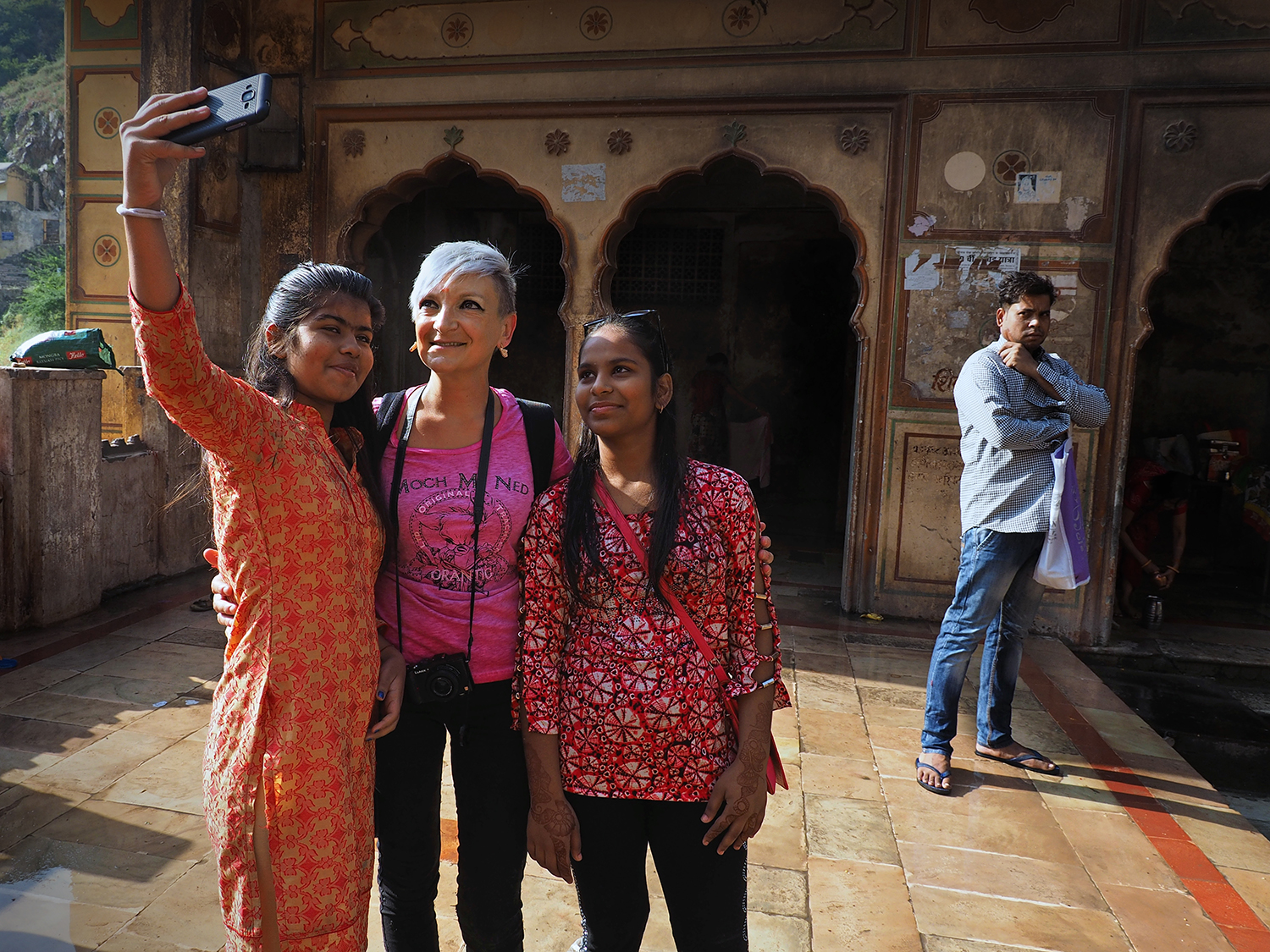 Selfie con Patrizia l'occidentale - Rajasthan - India...