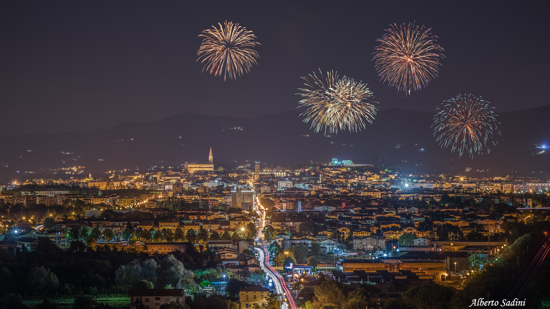 Fuochi d'artificio ad Arezzo...