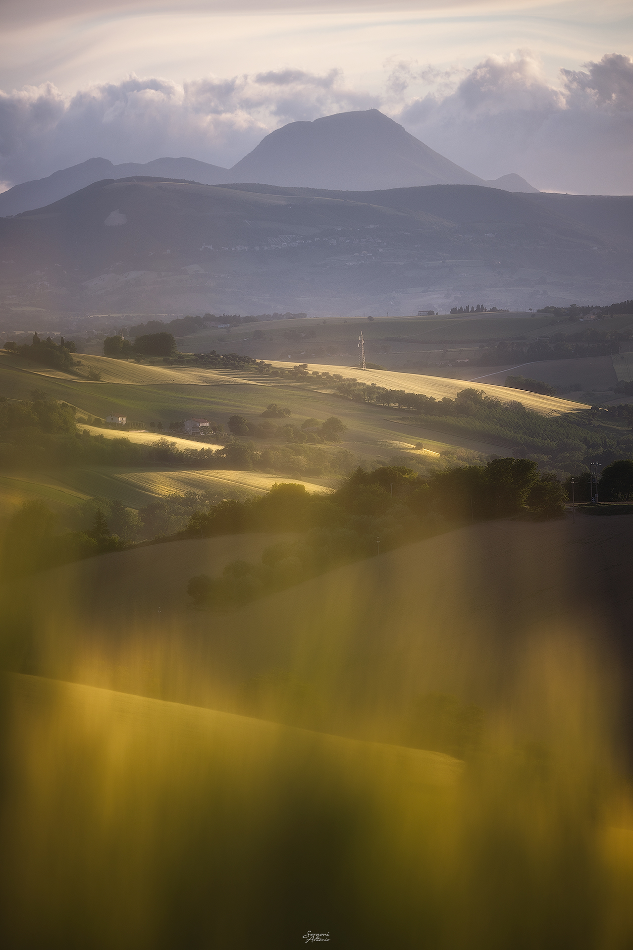 Goodbye lockdown - sunset of the Marche countryside...