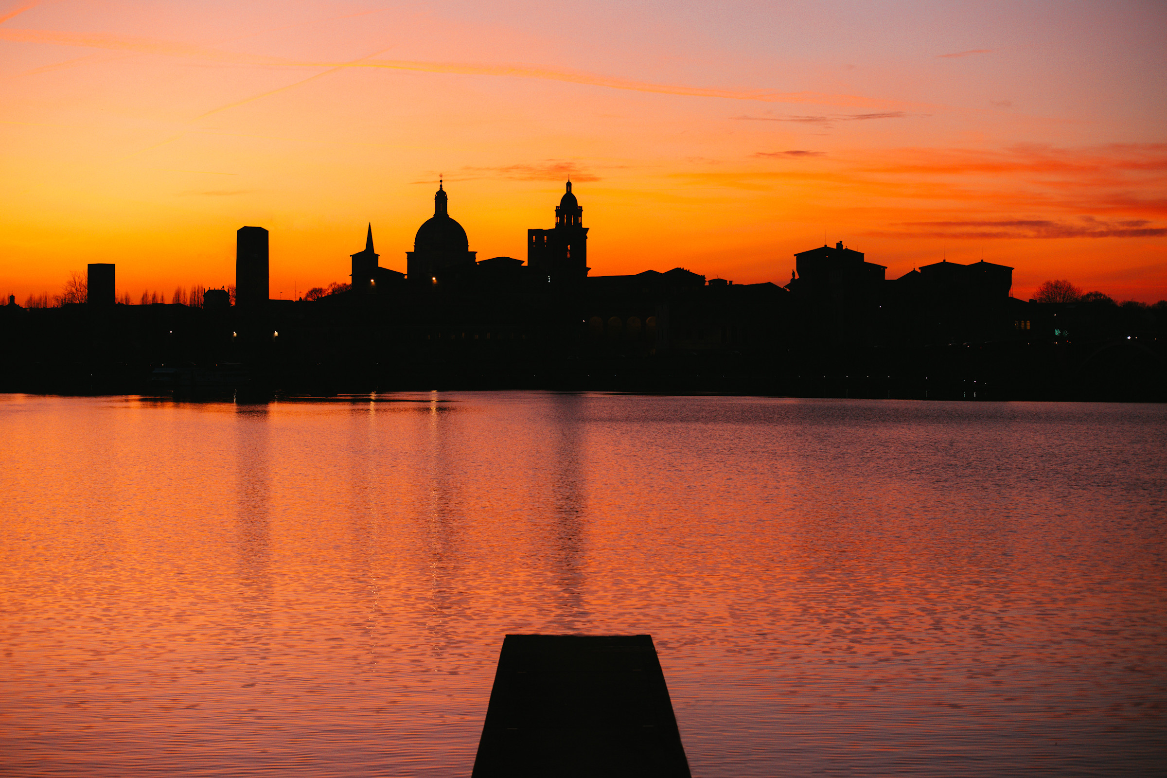 Silhouette of Mantua at the golden hour #2...