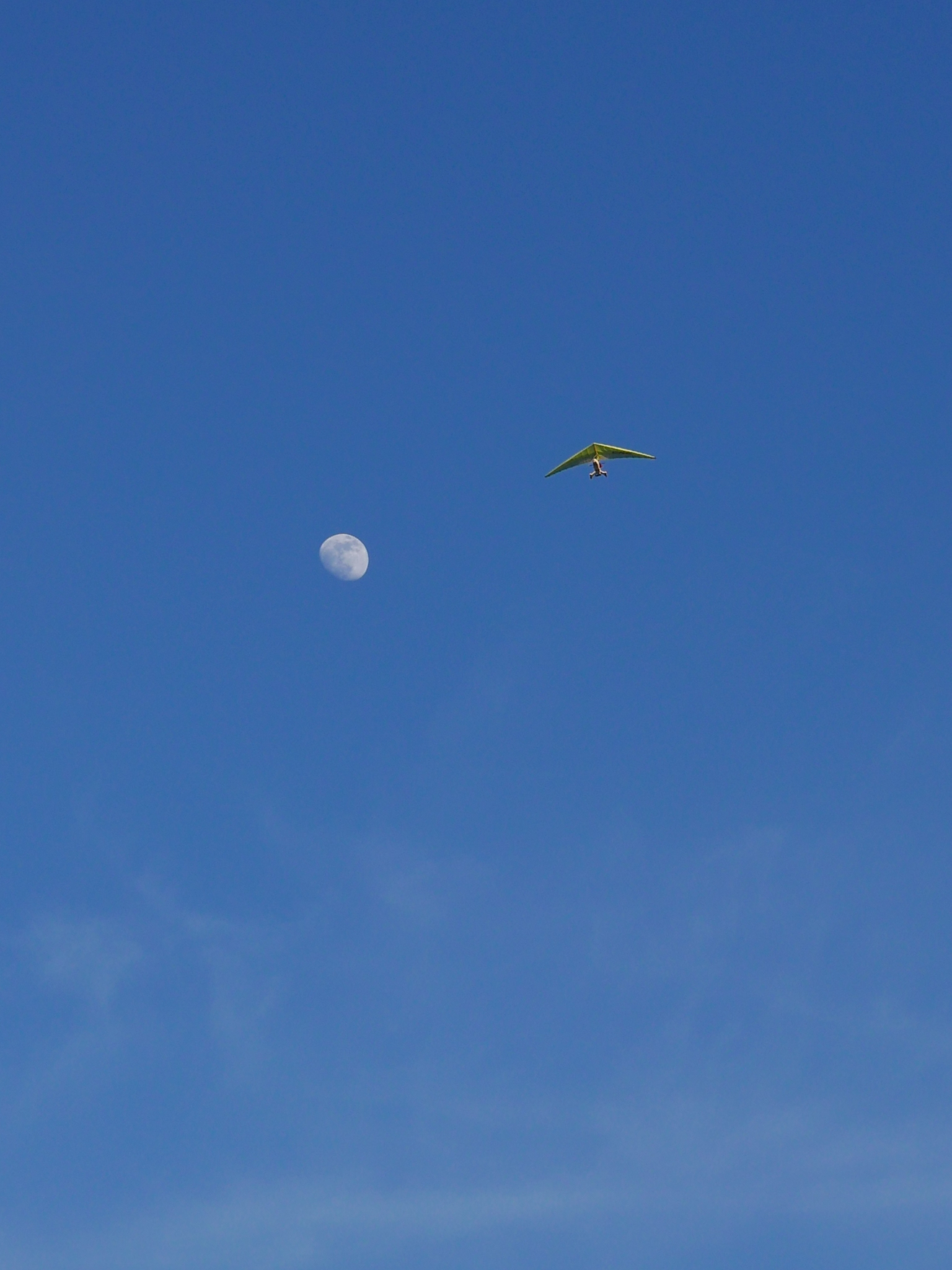 The hang glider and the moon...