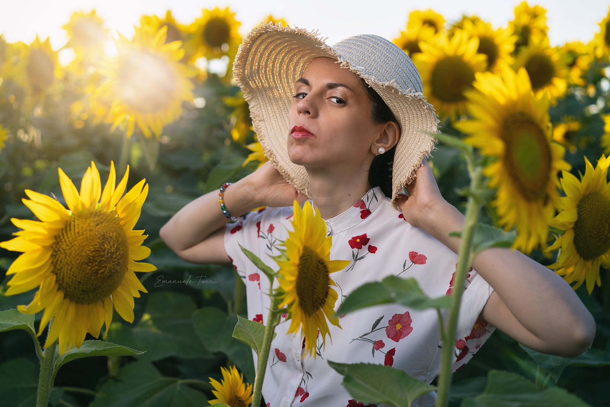 Ilaria in the Sunflowers...