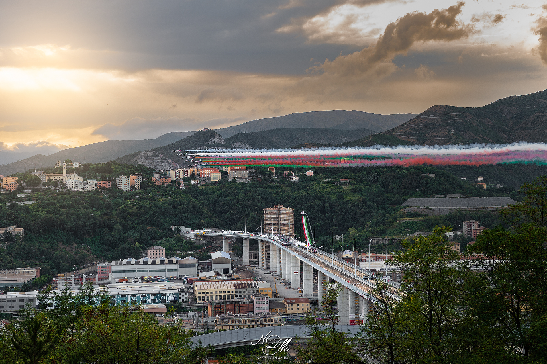 Inauguration of new St George Bridge in Genoa ...