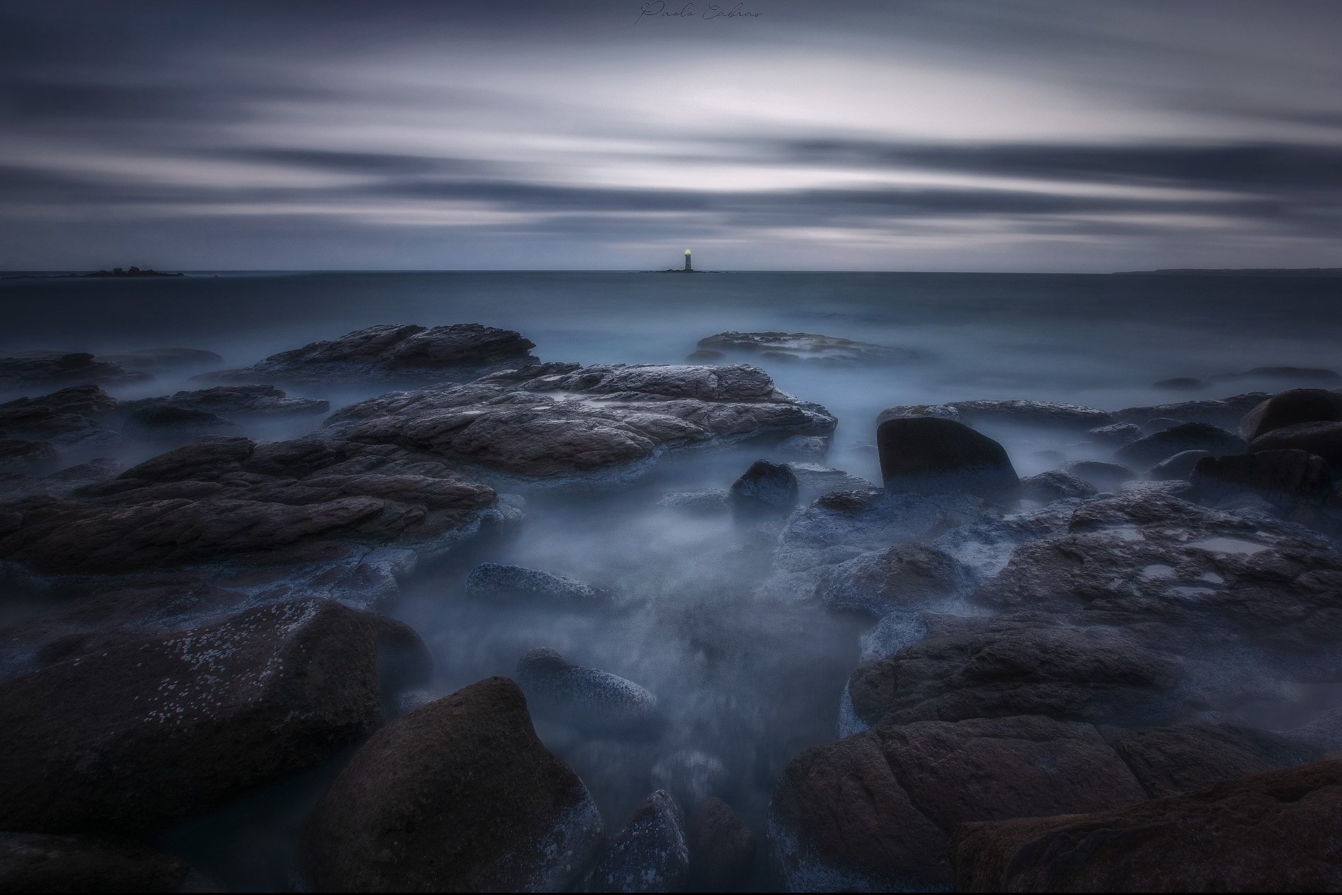 Blue hour at the Lighthouse Eaterbarche...