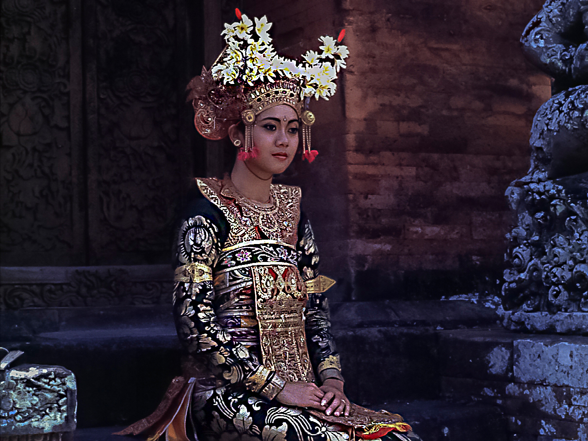 Girl in costume in Bali...