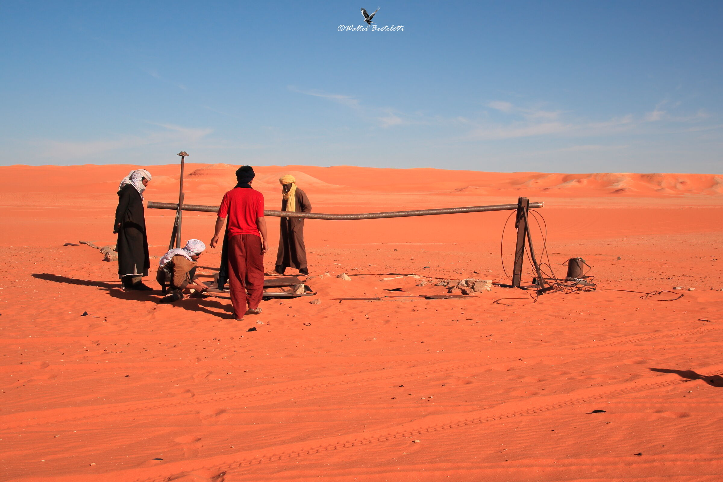 Libyan Sahara, the well...