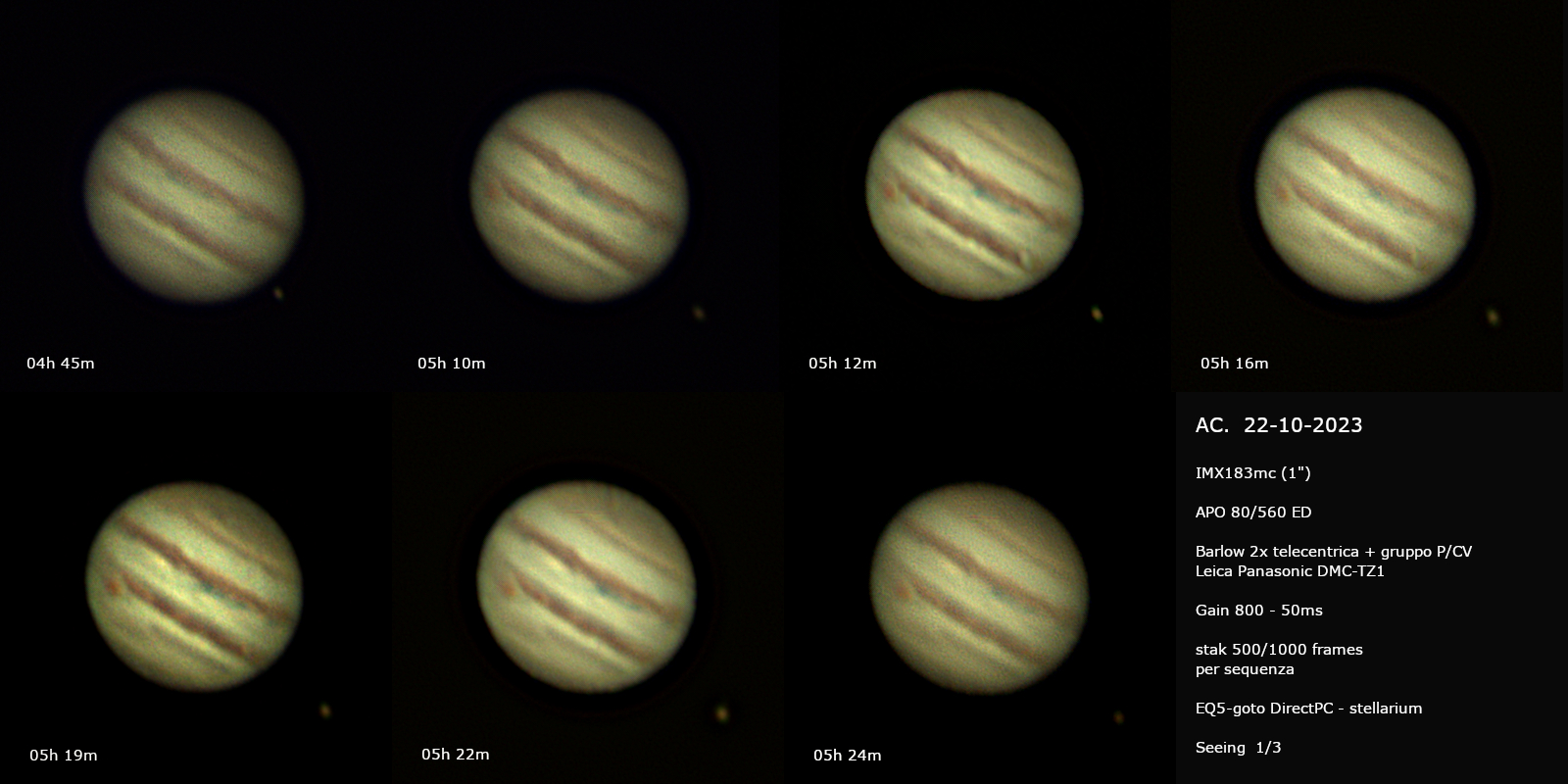Jupiter/Io Sequence 22-10-23. Test 2xTC+Convex Plane....