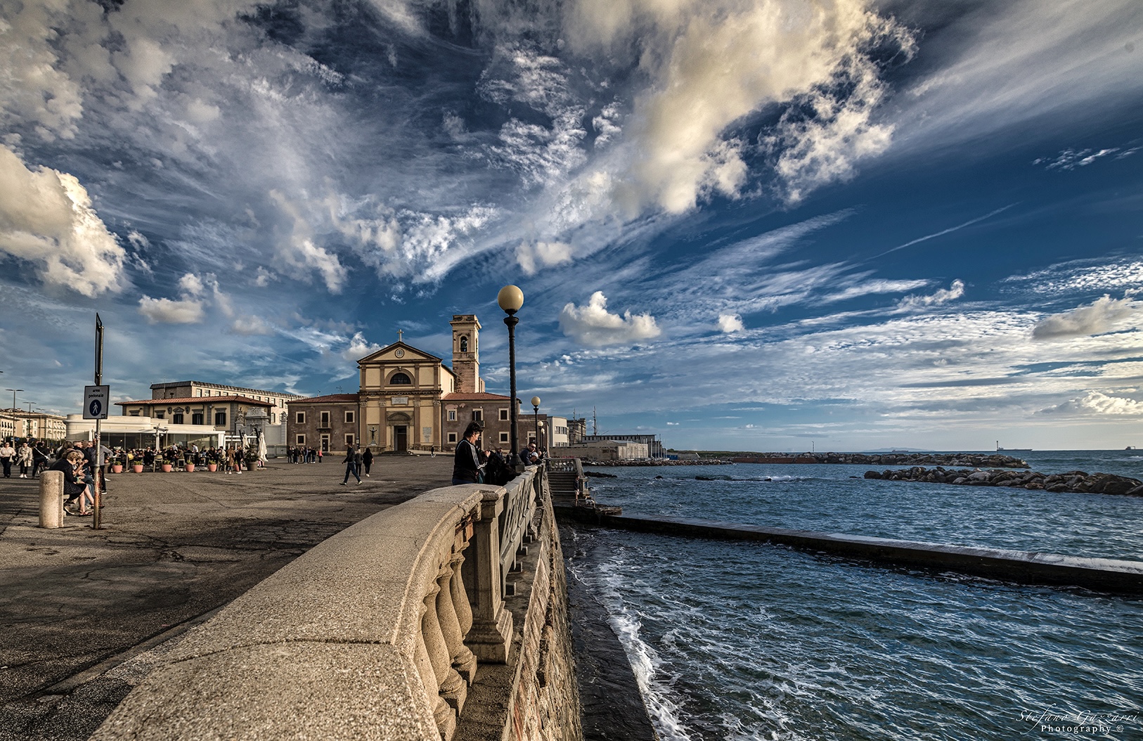Livorno seafront promenade ...