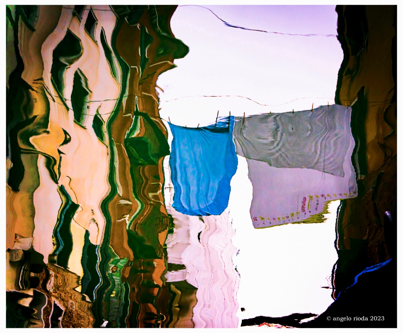 Reflection of hanging clothes (Venice)...