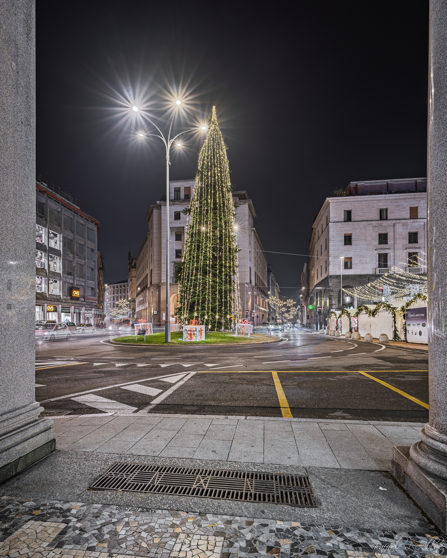 Christmas tree in Piazza Monte Grappa Varese...