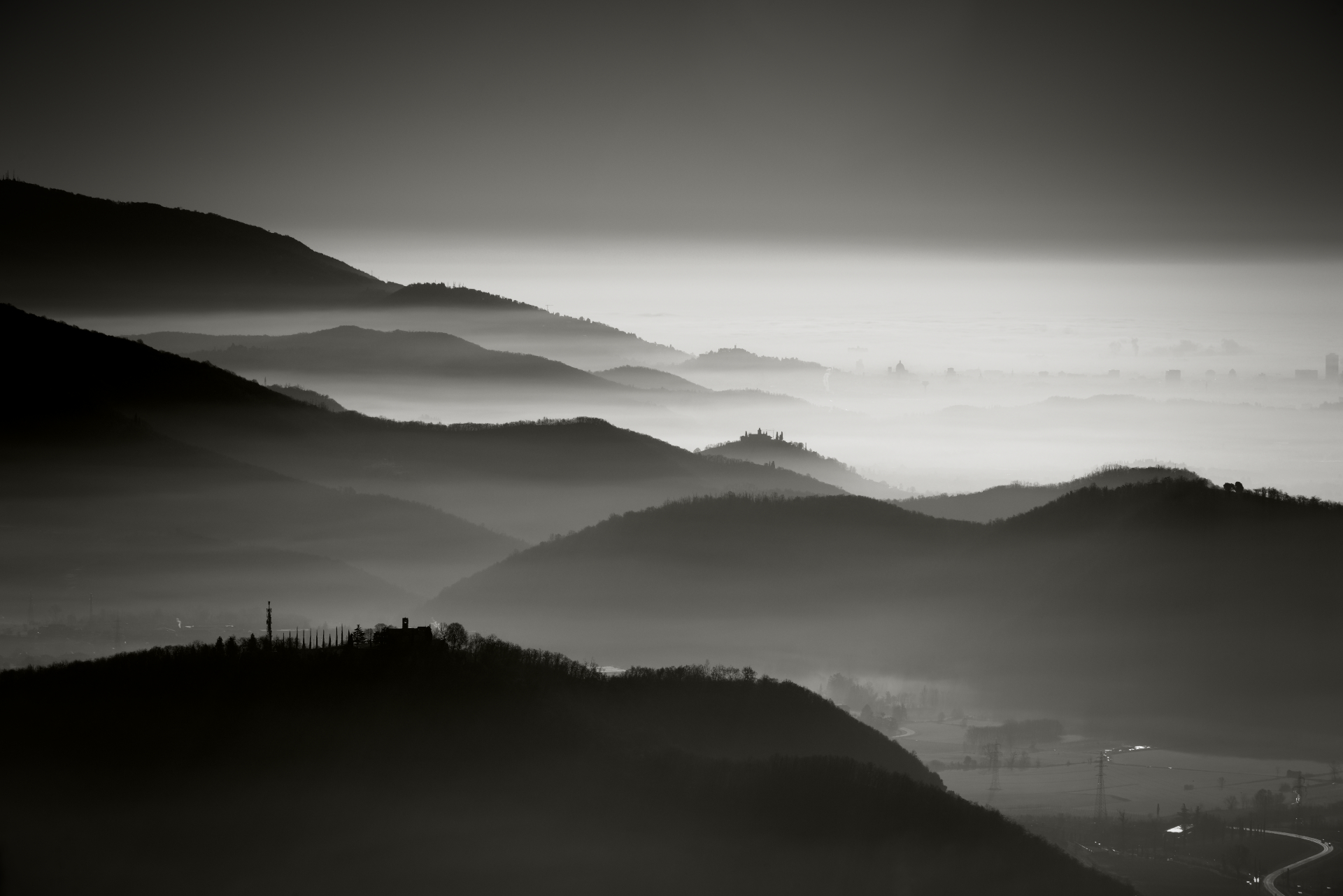 Nebbia su Brescia...