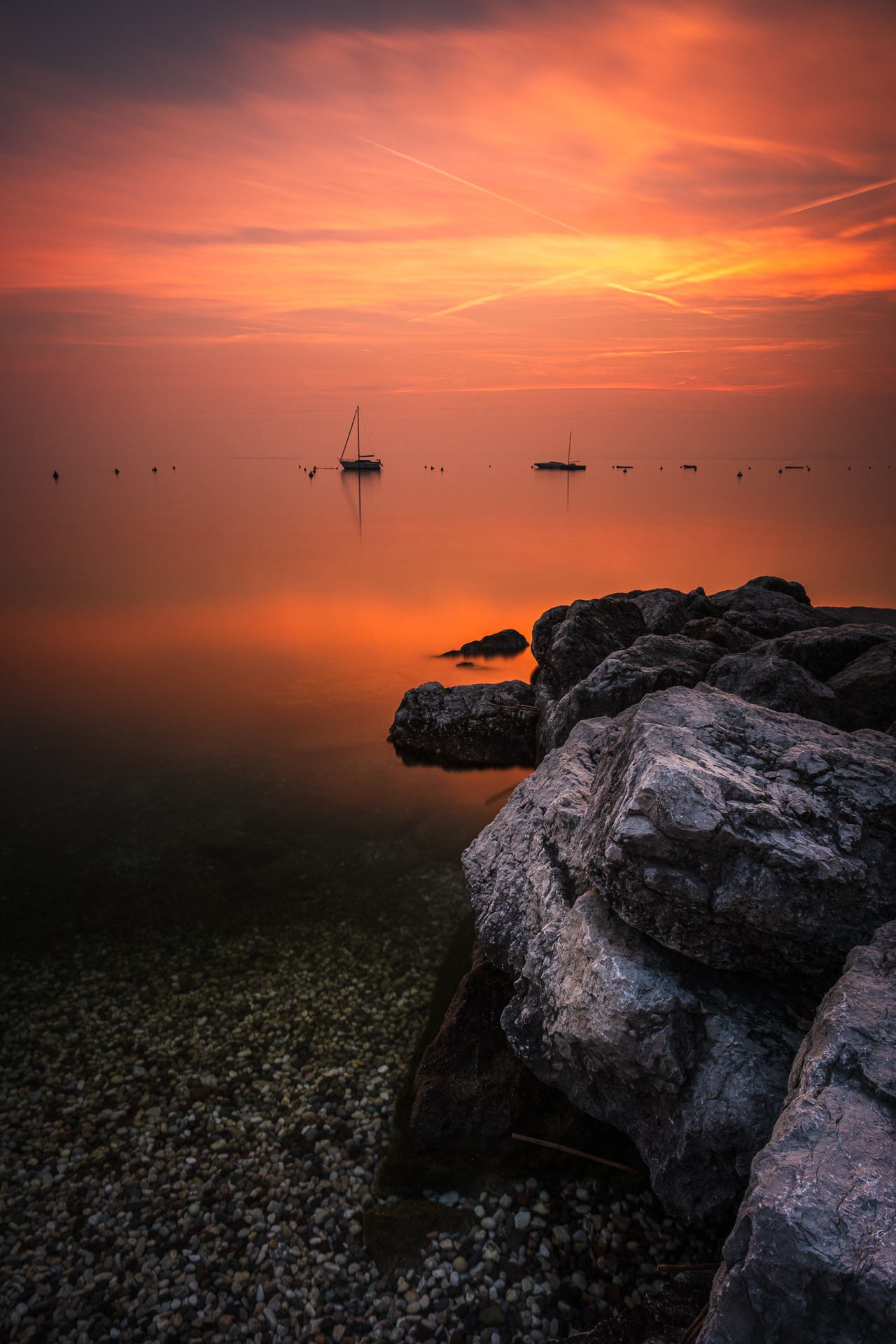 Sunset on Lake Garda, a moment suspended in eternity...
